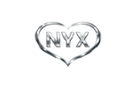 NYX logo in a heart shape on a white background